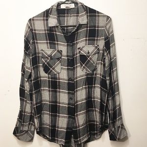 Workshop Black, White and Pink Flannel